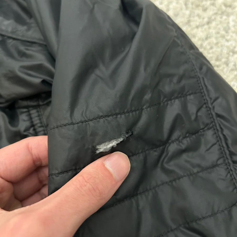 The North Face Mack Moto Jacket Large Black Quilted Full Zip Insulated Puffer